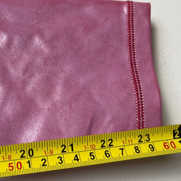 Zyia Active Luxe Pink Metallic leggings Women 6/8 - Picture 5 of 7